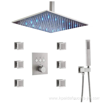 Led Shower System Handheld Head Shower Set